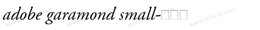 adobe garamond small字体转换